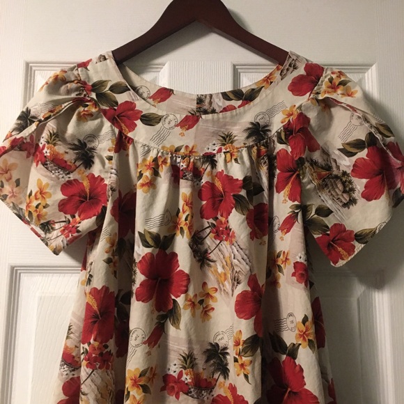 Hilo Hattie The Hawaiian Original Floral Postcard Print Dress - Picture 2 of 15